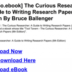 The curious researcher 9th edition