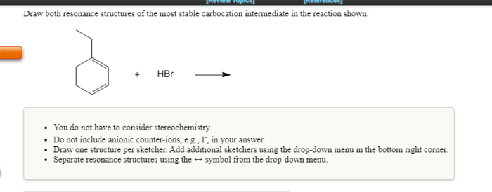 Draw the two major products obtained in the reaction shown.